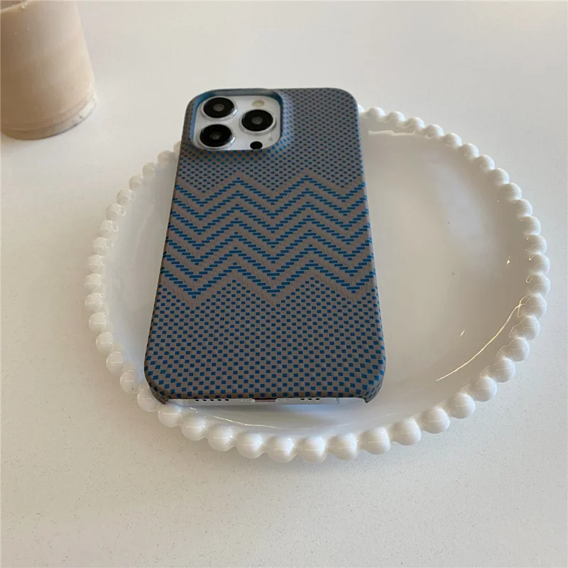 For iPhone 13 Pro Max Case Stylish Pattern Luminous Anti-drop PC Phone Cover - Gold Wave