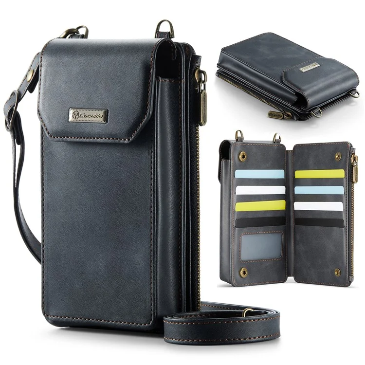 CASEME Me40 4.0-7.3 inch Vertical Phone Bag PU Leather RFID Blocking Crossbody Bag Handbag - Nero