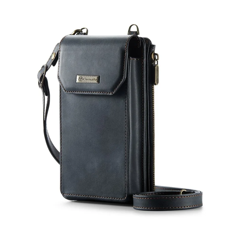 CASEME Me40 4.0-7.3 inch Vertical Phone Bag PU Leather RFID Blocking Crossbody Bag Handbag - Nero