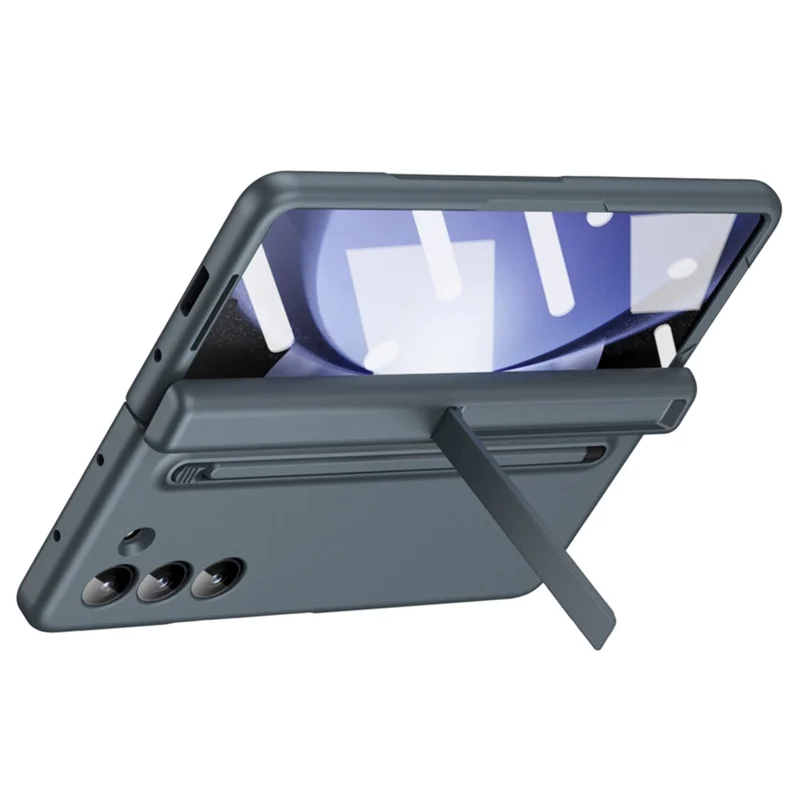 Para Samsung Galaxy Z Fold6 5G Funda Dura de PC Carcasa de Teléfono con Stylus y Película de Vidrio Templado - Gris Verde