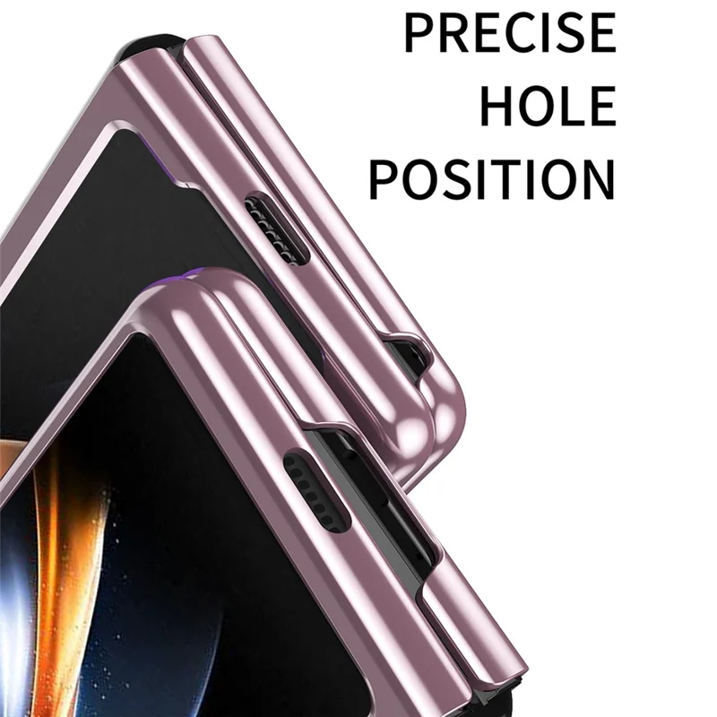 Für Samsung Galaxy Z Fold6 5G Hülle Klar PC Elektro-Beschichtung Harte Handyhülle - Silber