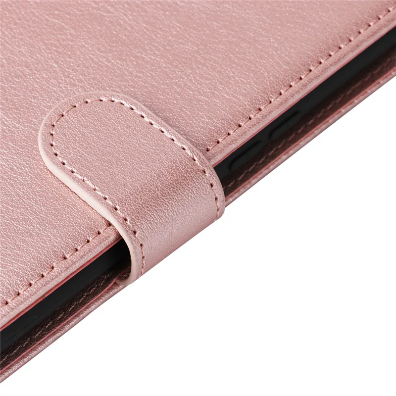 Per Realme 12 4G / 12+ 5G Case 3 Card Slots Slim-Fit Custodia in Pelle PU Stand per Telefono - Rose Gold