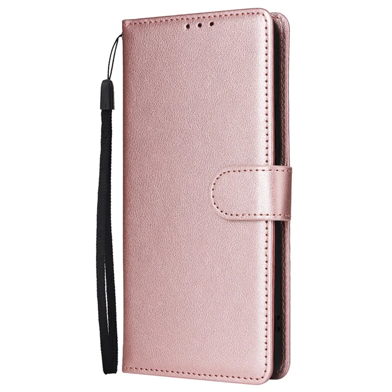 Per Realme 12 4G / 12+ 5G Case 3 Card Slots Slim-Fit Custodia in Pelle PU Stand per Telefono - Rose Gold