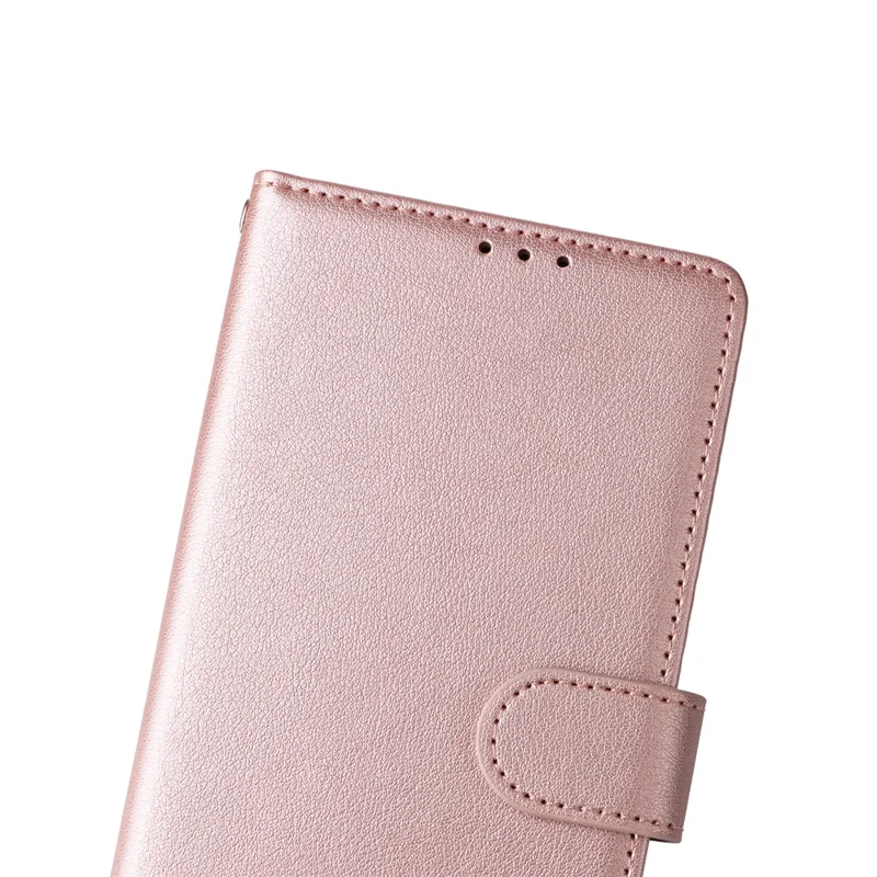 Per Realme 12 4G / 12+ 5G Case 3 Card Slots Slim-Fit Custodia in Pelle PU Stand per Telefono - Rose Gold