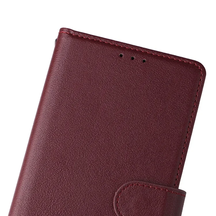 Para Oppo A1 Pro 5G / Reno8 T 5G Capa 3 Slots de Cartão à Prova de Quedas Capa de Carteira de Couro - Vermelho Vinho