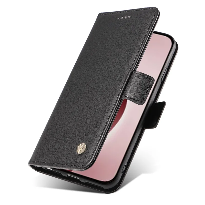 YIKATU YK-003 Per iPhone 16 Pro Case Wallet Card Slots PU Leather Phone Cover - Nero