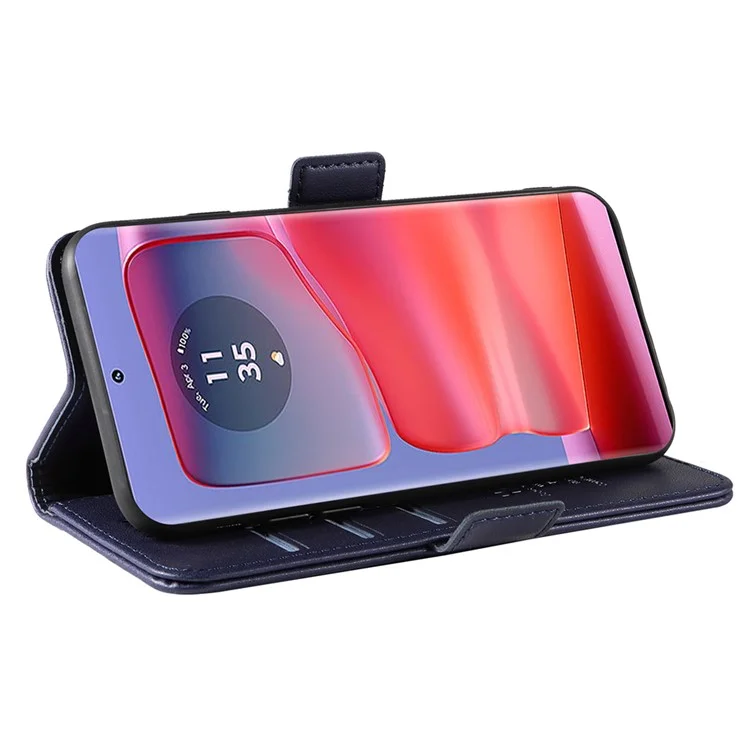 YIKATU YK-003 Für Motorola Edge 50 Pro 5G Hülle PU-Leder Magnetischer Schützender Klapphülle - Schwarz