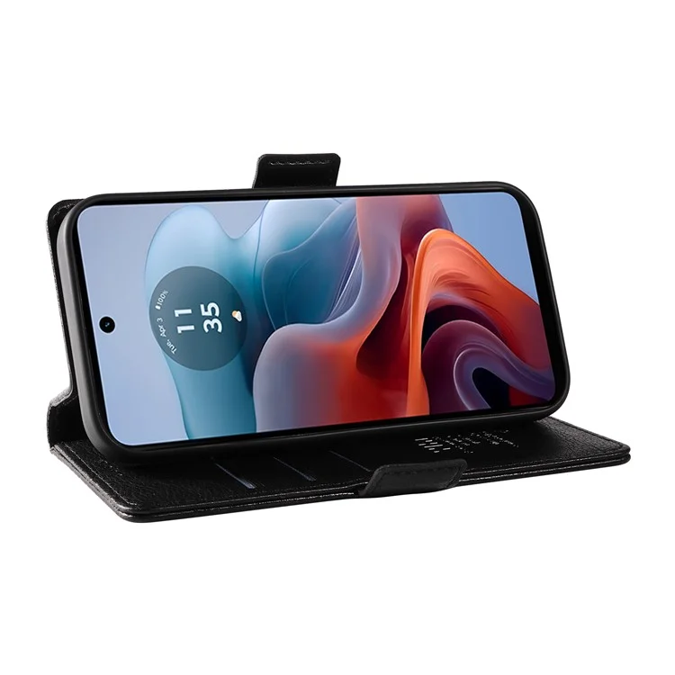 YIKATU YK-007 Pour Motorola Moto G45 5G / G34 5G Étui en cuir PU Portefeuille Coque de protection pour téléphone - Noir
