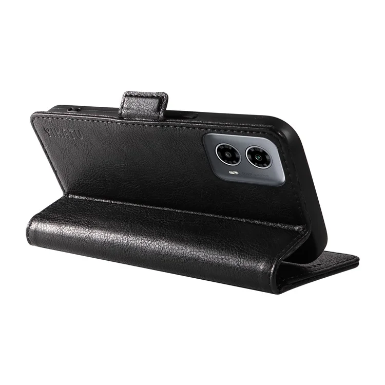 YIKATU YK-007 Pour Motorola Moto G45 5G / G34 5G Étui en cuir PU Portefeuille Coque de protection pour téléphone - Noir