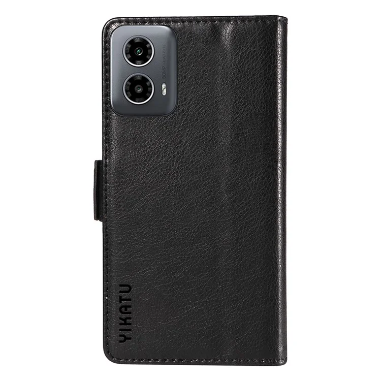 YIKATU YK-007 Pour Motorola Moto G45 5G / G34 5G Étui en cuir PU Portefeuille Coque de protection pour téléphone - Noir