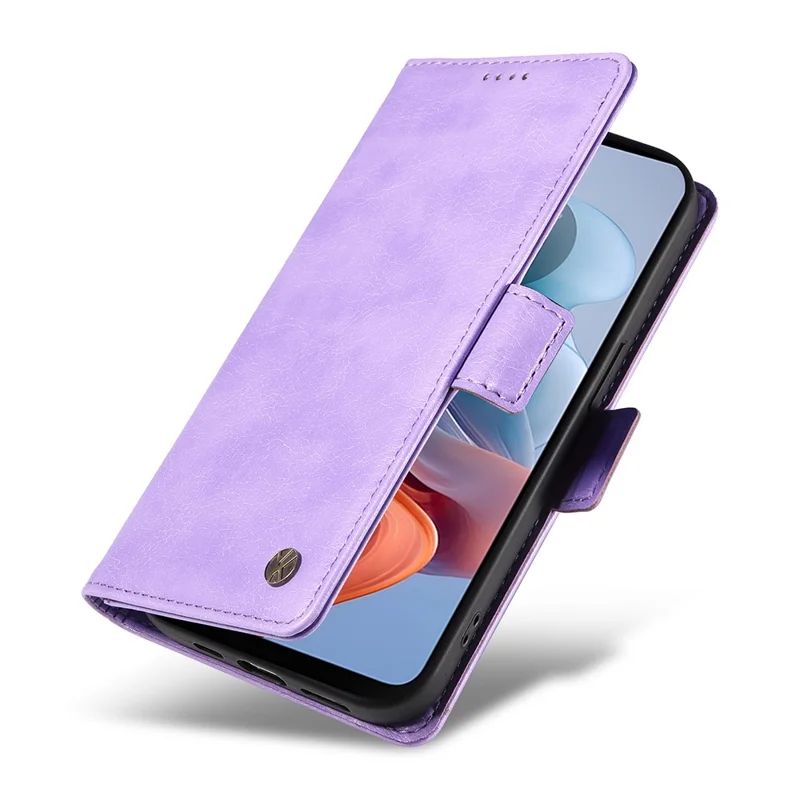 YIKATU YK-007 Per Motorola Moto G45 5G / G34 5G Custodia in Pelle Sintetica Portafoglio Custodia Protettiva per Telefono - Viola