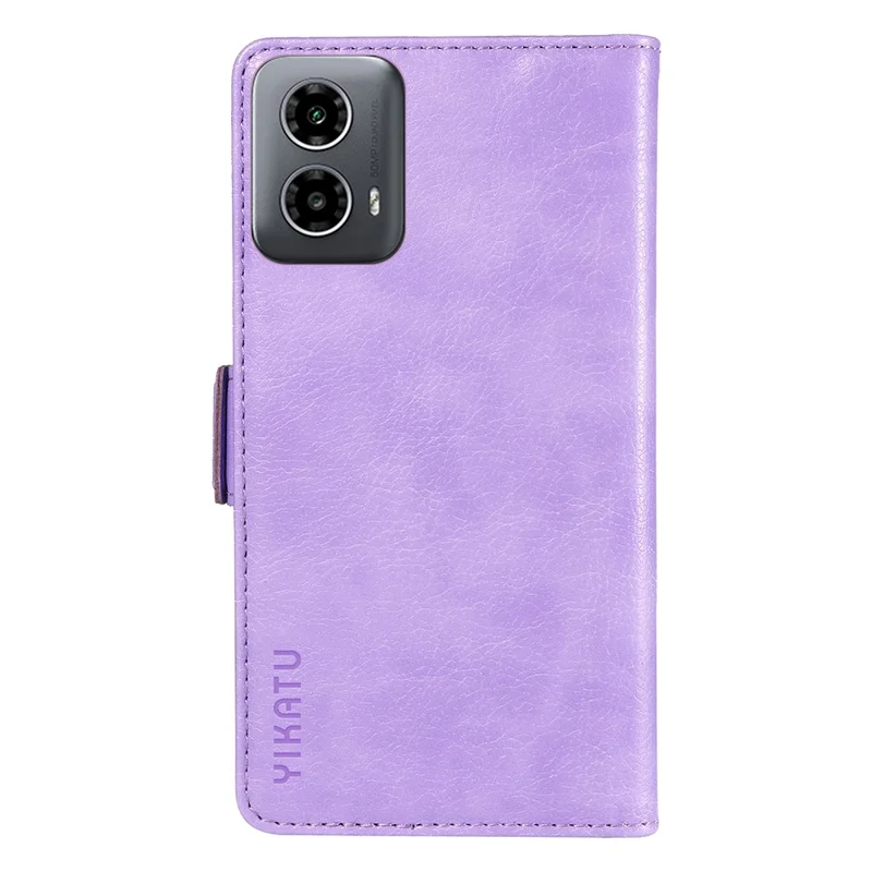 YIKATU YK-007 Per Motorola Moto G45 5G / G34 5G Custodia in Pelle Sintetica Portafoglio Custodia Protettiva per Telefono - Viola