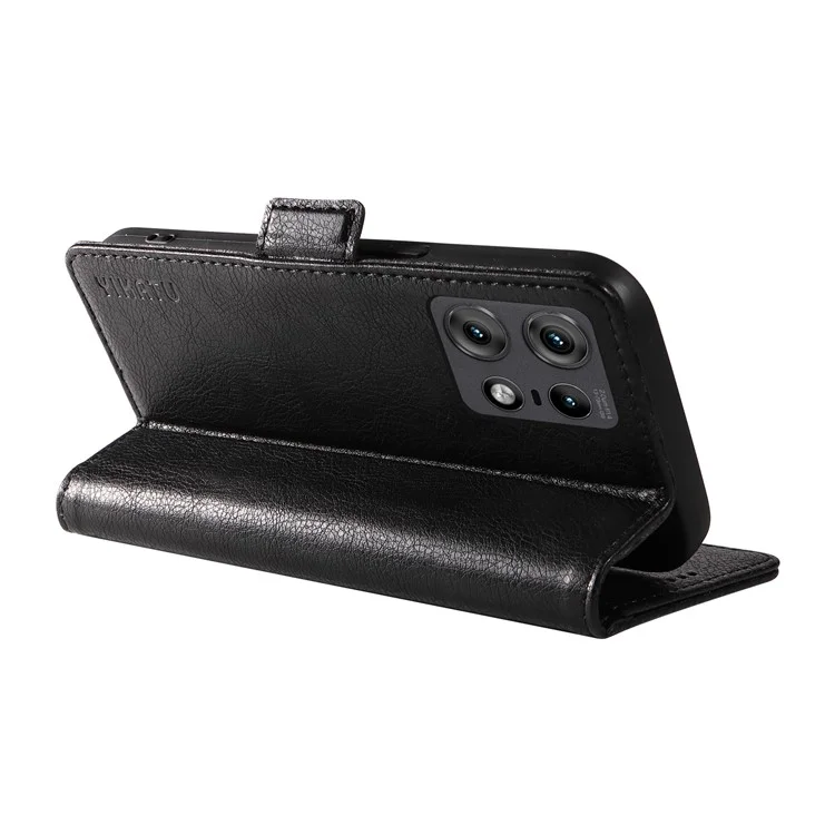 YIKATU YK-007 Per Motorola Edge 50 Pro 5G Custodia Texture Litchi Custodia in Pelle per Telefono - Nero