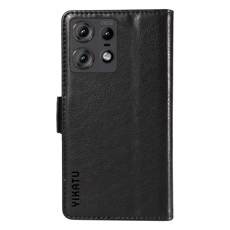 YIKATU YK-007 Per Motorola Edge 50 Pro 5G Custodia Texture Litchi Custodia in Pelle per Telefono - Nero
