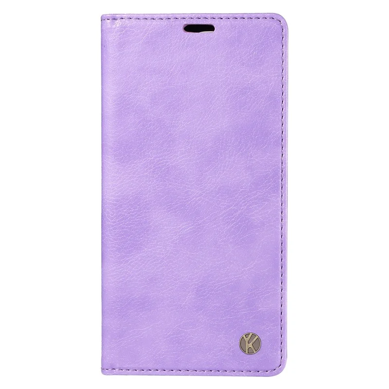 YIKATU YK-006 For iPhone 16 Wallet Case Scratch-Proof Leather Phone Cover - Purple