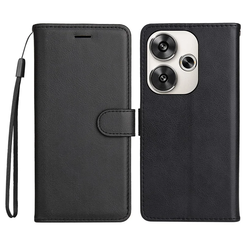 KT Leather Series-2 per Xiaomi Redmi Turbo 3 5G / Poco F6 5G Custodia Portafoglio in Pelle - Nero