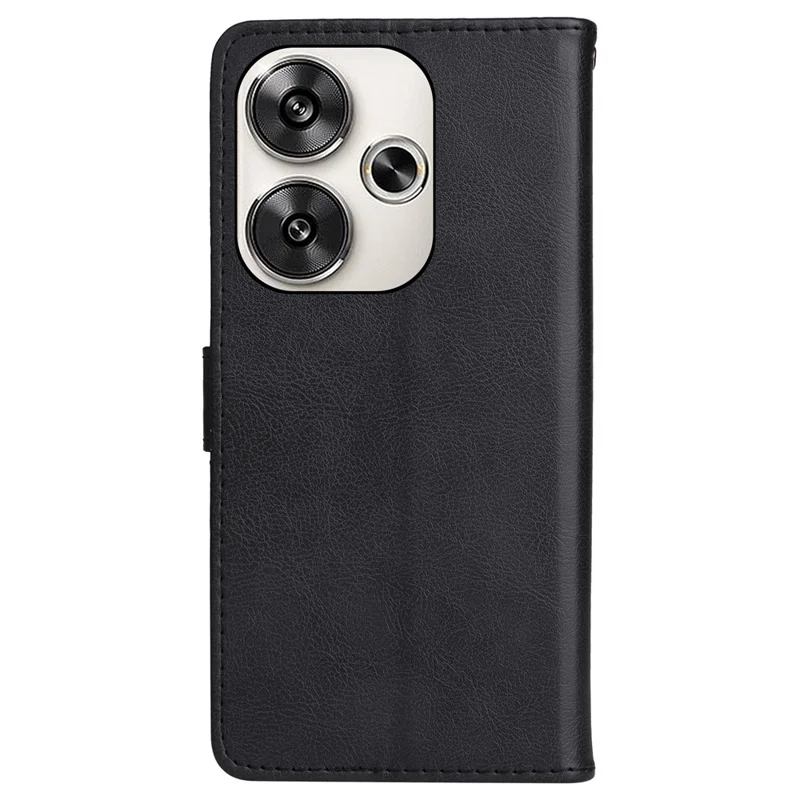 KT Leather Series-2 per Xiaomi Redmi Turbo 3 5G / Poco F6 5G Custodia Portafoglio in Pelle - Nero