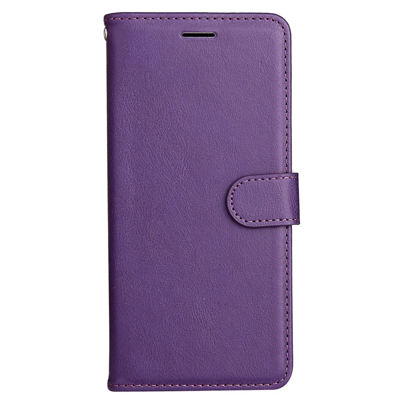 For Huawei nova 12s 4G / nova 11 / 12 Lite 4G Case Solid Color Leather Mobile Cover Wallet Stand with Strap - Purple