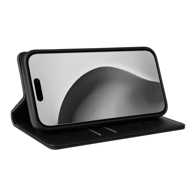 YIKATU YK-001 Custodia Per iPhone 16 Pro Max Stand Case in Pelle PU - Nero