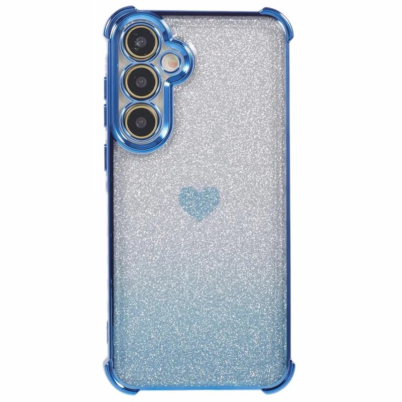 For Samsung Galaxy A15 5G Cell Phone Case Heart Pattern Gradient TPU Drop-proof Cover - Blue