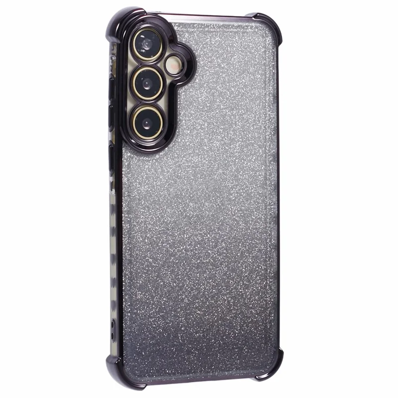 Para Samsung Galaxy A15 5G Caso Glitter Gradient Love Heart Pattern TPU Phone Cover - Preto