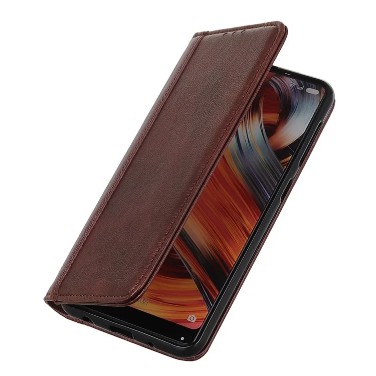 For Honor 200 Lite Dustproof Split Leather Flip Phone Stand Cover Wholesale Mobile Case Accessories - Brown