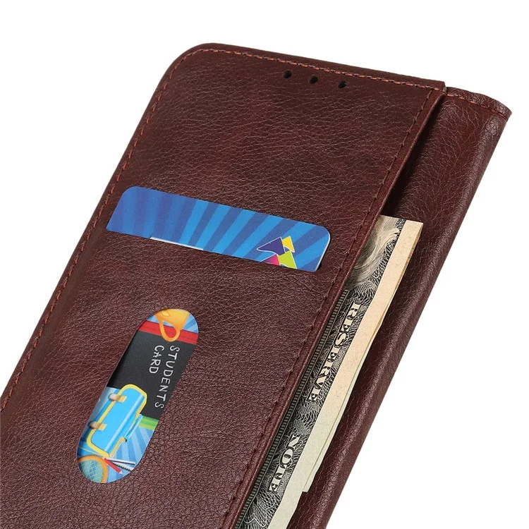 For Honor 200 Lite Dustproof Split Leather Flip Phone Stand Cover Wholesale Mobile Case Accessories - Brown