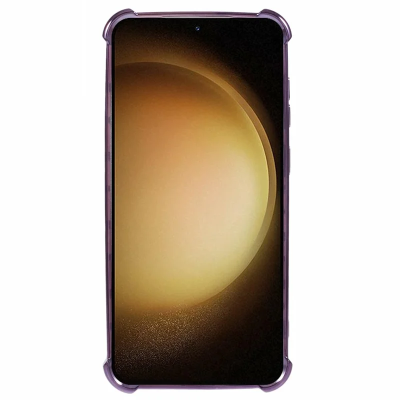 For Samsung Galaxy S22+ 5G Side Heart Pattern Case Kickstand TPU Phone Cover with Mirror - Dark Purple