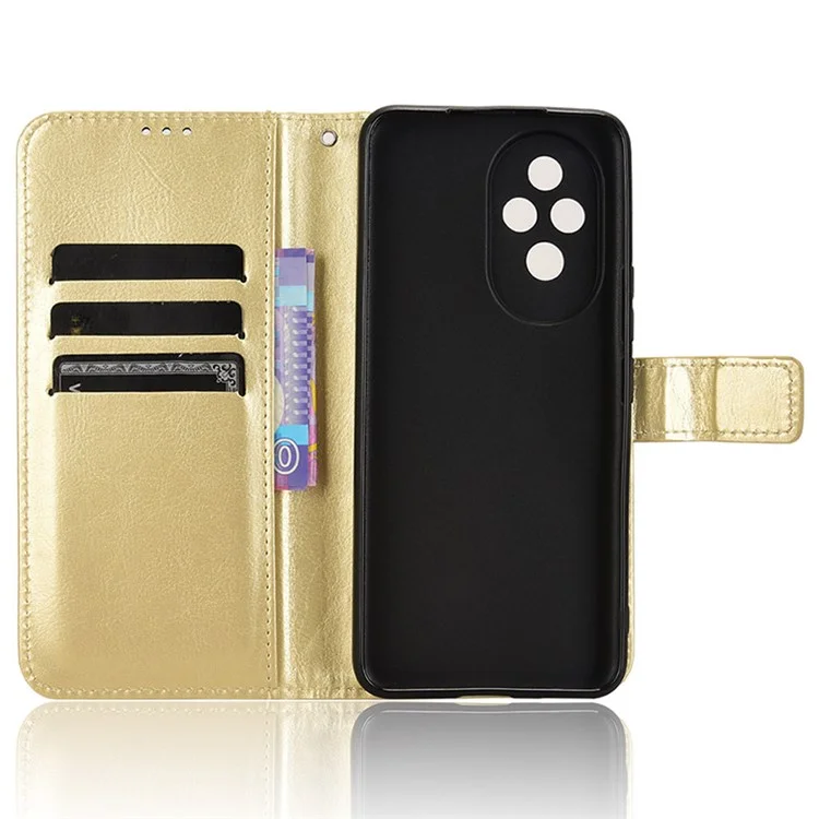 Pour Honor 200 5G Wholesale Cases Anti-Drop Leather Phone Cover - Gold