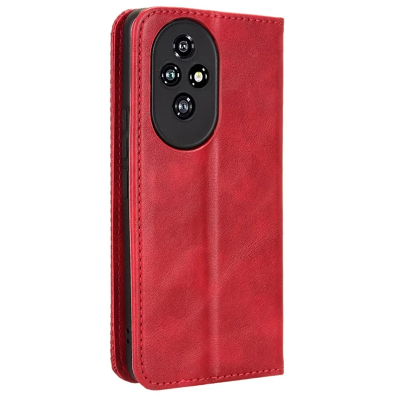 For Honor 200 5G Case Magnetic Closing Leather Phone Wallet Cover - Red