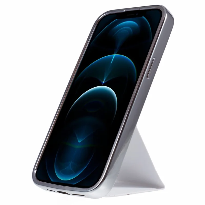 For iPhone 12 / 12 Pro Kickstand Cover Animal Design Leather+TPU Electroplating Phone Case - Graffiti Bear