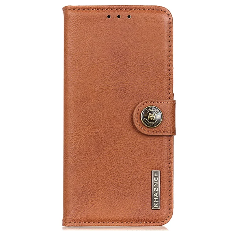 KHAZNEH For Honor 200 Pro 5G Case Cowhide Texture PU Leather Wallet Phone Cover - Brun