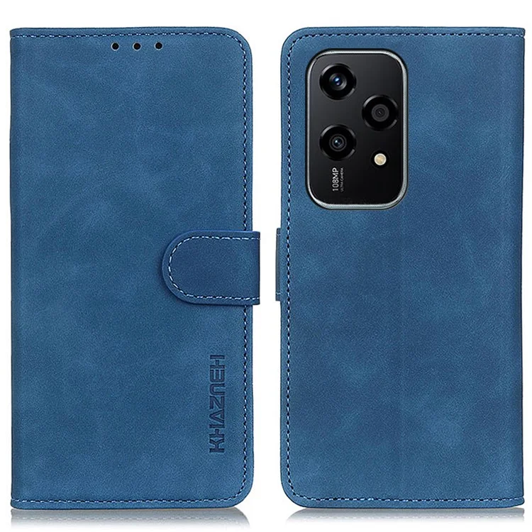 KHAZNEH For Honor 200 Lite Case Retro Leather Stand Wallet Anti-drop Phone Cover - Azul