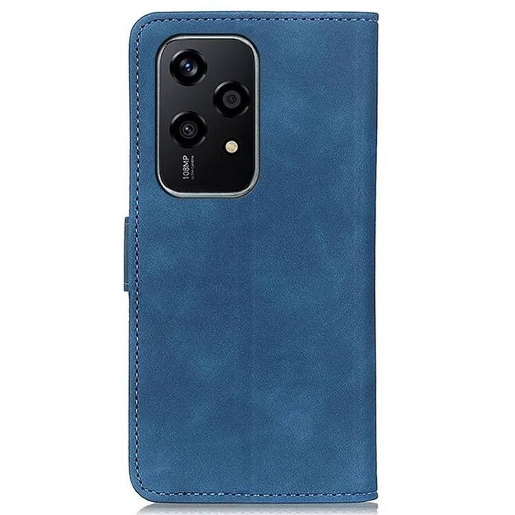 KHAZNEH For Honor 200 Lite Case Retro Leather Stand Wallet Anti-drop Phone Cover - Azul
