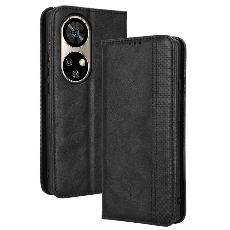 Pour Ulefone Note 17 Pro Case Magnetic Auto Closing Leather Wallet Phone Cover - Black