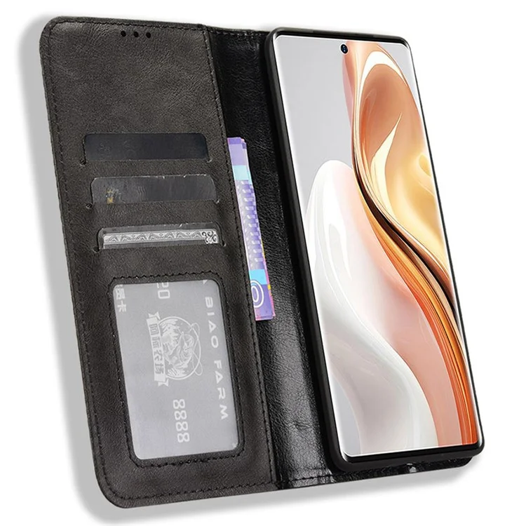 Pour Ulefone Note 17 Pro Case Magnetic Auto Closing Leather Wallet Phone Cover - Black