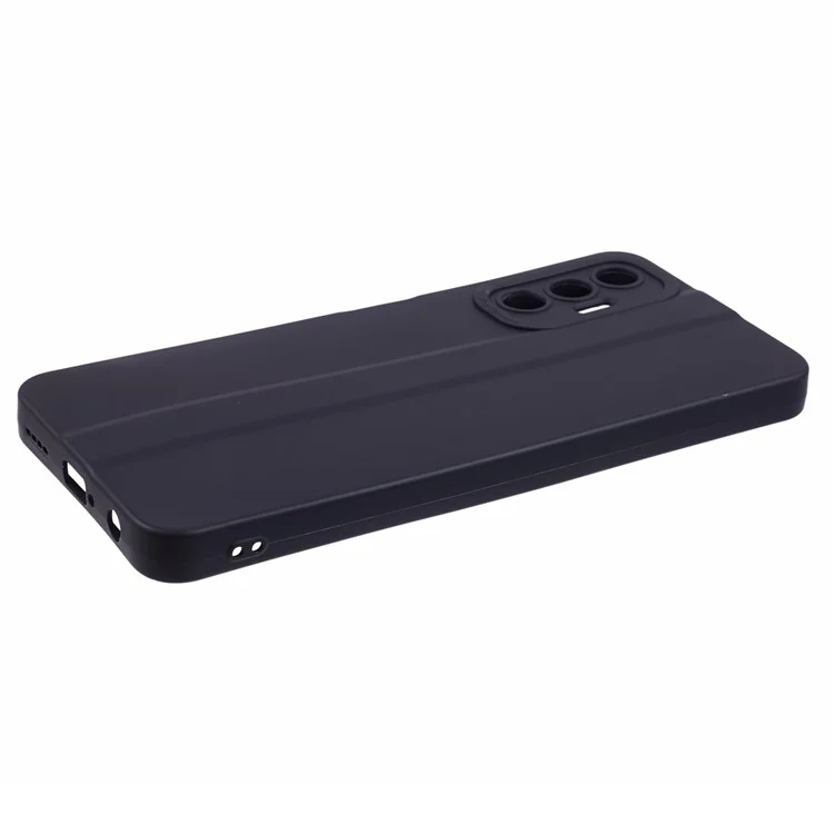 Pour TECNO Pova 3 4G Coque Bord Droit Souple TPU Housse de Téléphone, Noir