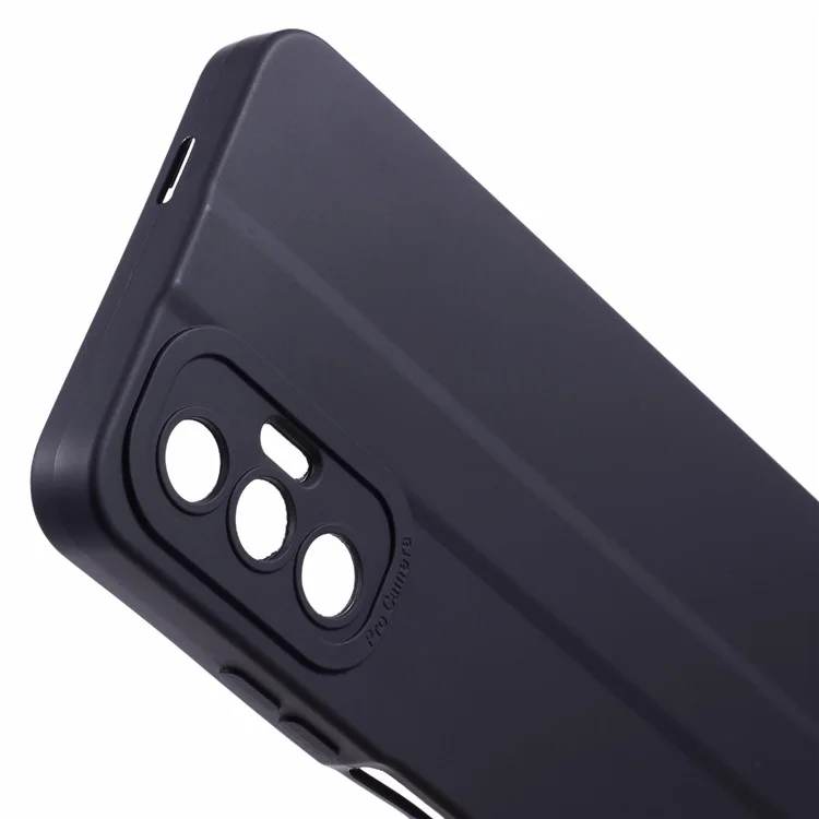 Pour TECNO Pova 3 4G Coque Bord Droit Souple TPU Housse de Téléphone, Noir