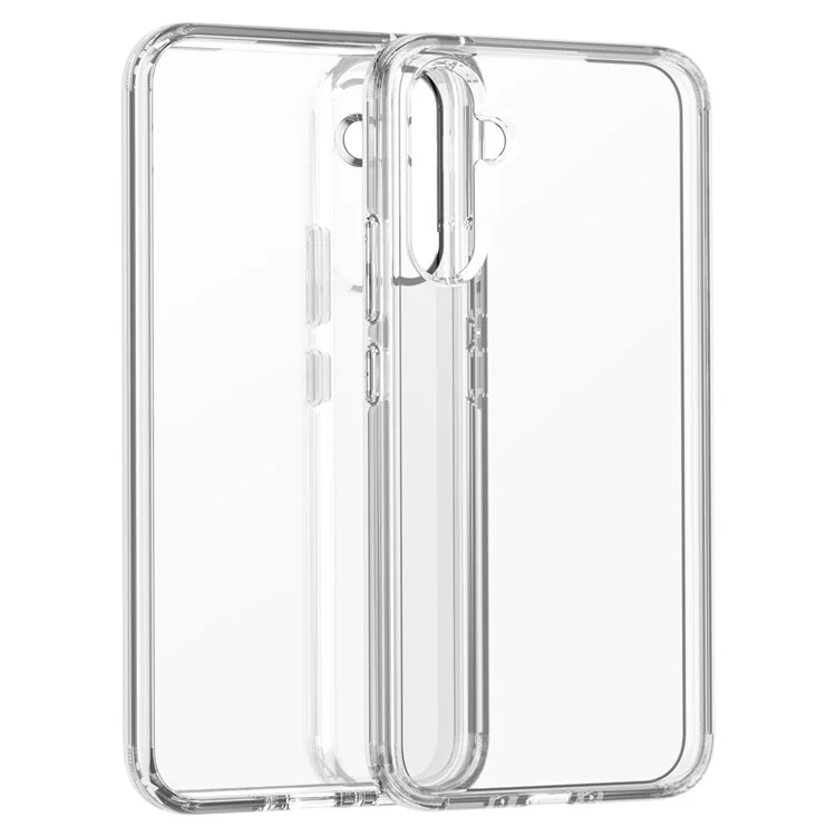 For Samsung Galaxy A34 5G Case Hard PC Back Soft TPU Shockproof Phone Cover - Transparent White