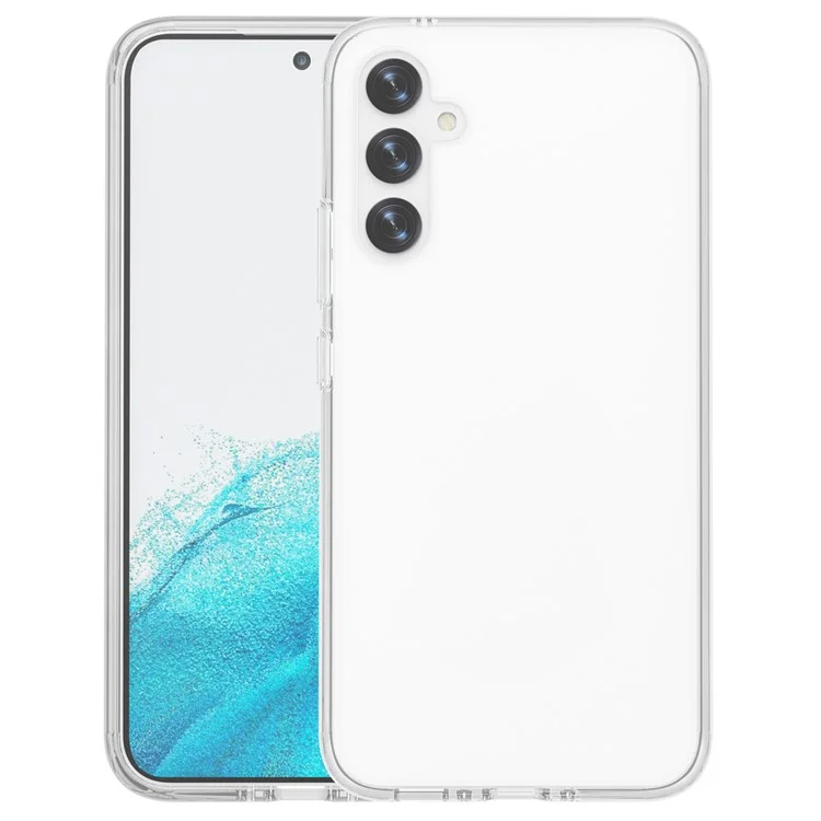 For Samsung Galaxy A34 5G Case Hard PC Back Soft TPU Shockproof Phone Cover - Transparent White