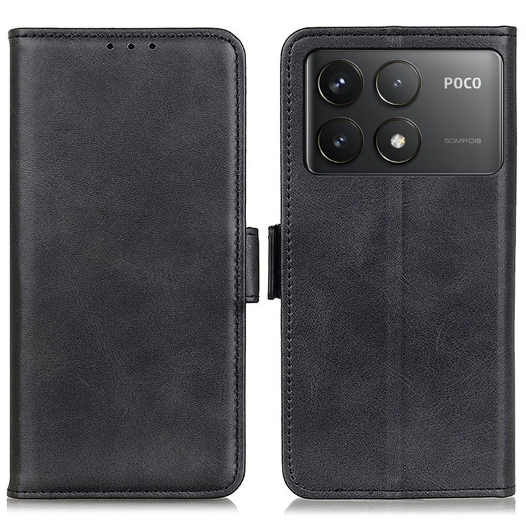 Per Xiaomi Poco F6 Pro 5G / Redmi K70 5G / K70 Pro 5G Custodia Antishock Portafoglio in Pelle - Nero