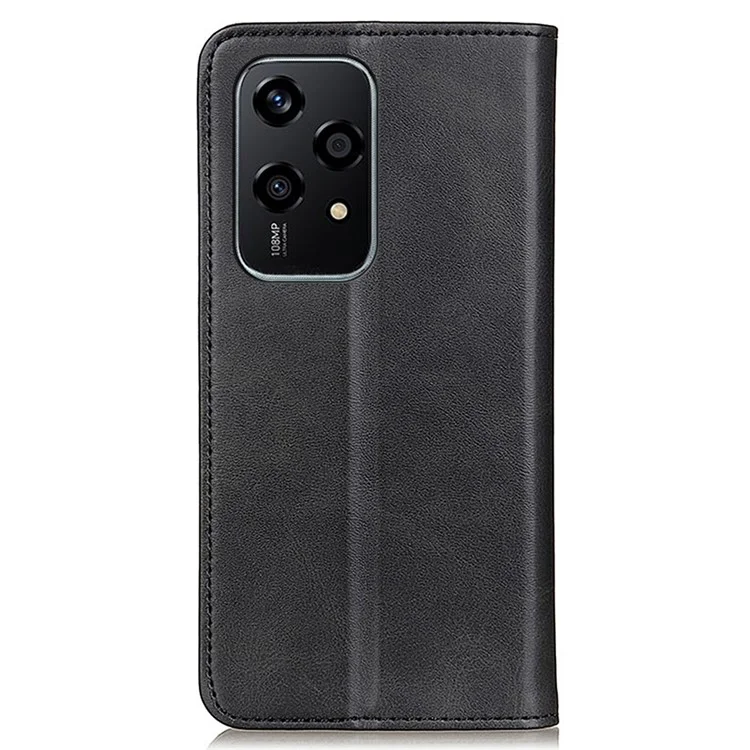 For Honor 200 Lite Schutzhülle Magnetverschluss Split Leder Brieftasche Handyhülle - Schwarz