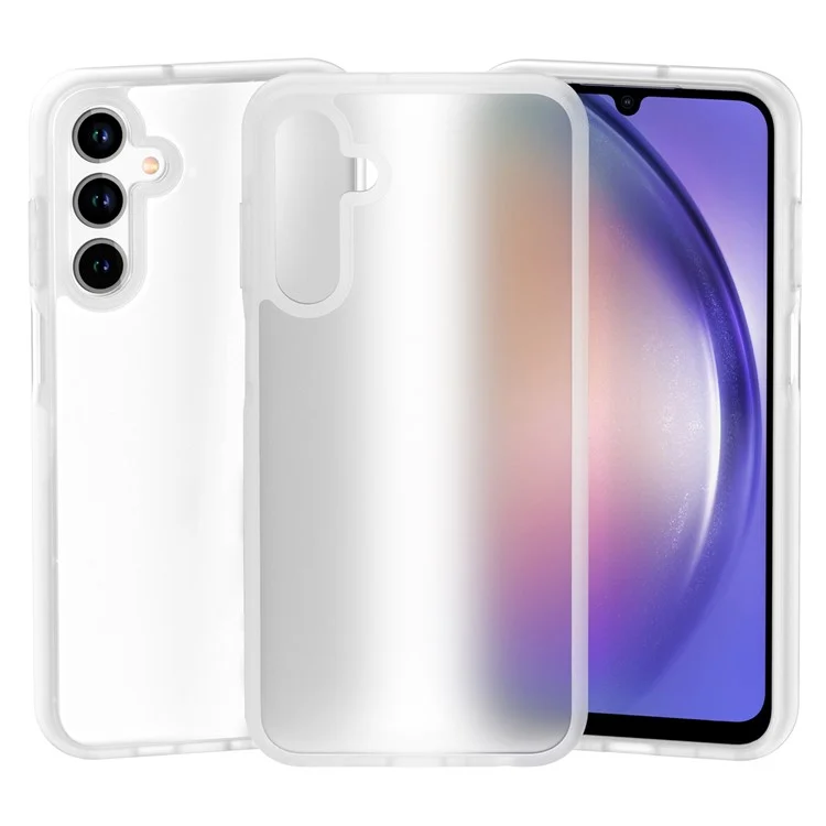 For Samsung Galaxy A25 5G (Global) (161.0 X 76.5 X 8.3mm) Case Matte TPU+PC Skin-Touch Phone Cover (MOQ: 100) - Transparent White