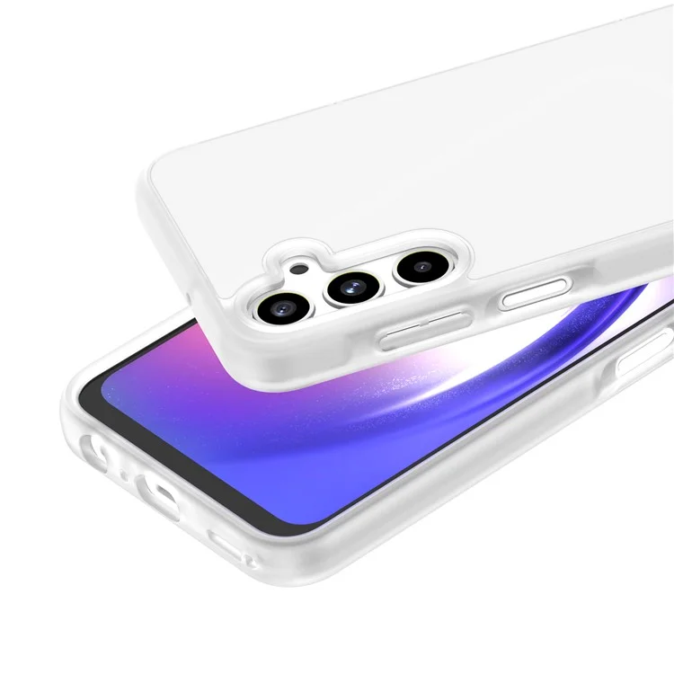 For Samsung Galaxy A25 5G (Global) (161.0 X 76.5 X 8.3mm) Case Matte TPU+PC Skin-Touch Phone Cover (MOQ: 100) - Transparent White