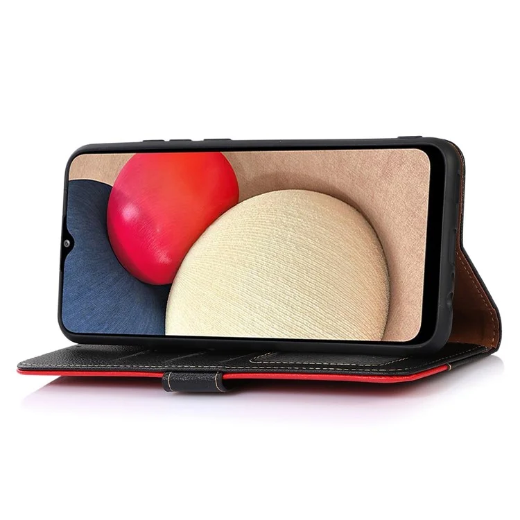КHАЗНЕH For Honor 200 Lite Case Leather Wallet Phone Cover Litchi Texture RFID Blocking - Черный