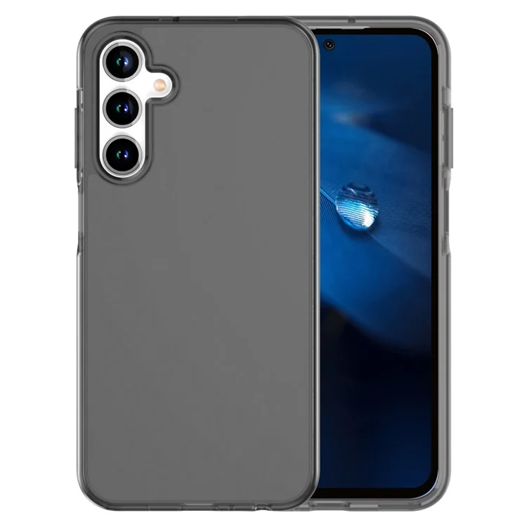 For Samsung Galaxy A35 5G Case Skin-Touch TPU+PC Matte Phone Cover (MOQ: 100) - Transparent Black