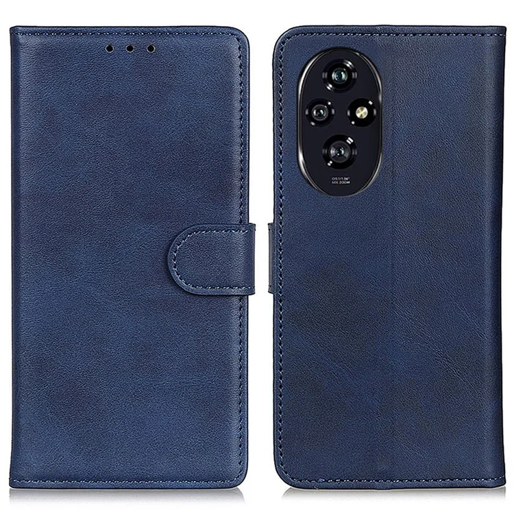 For Honor 200 5G Wallet Case Anti-Drop Stand Leather Phone Cover - Blau