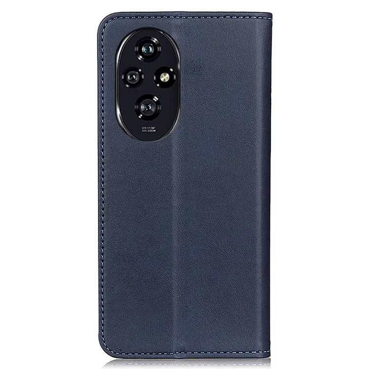 For Honor 200 5G Wallet Phone Case Magnetic Closing Split Leather Shockproof Cover - Blue