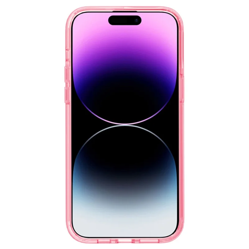 For iPhone 15 Pro Max Case Compatible with MagSafe PC+TPU Phone Protection Cover (MOQ: 100) - Transparent Pink