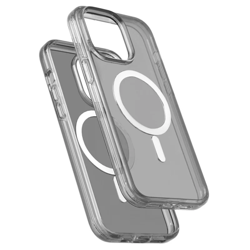 For iPhone 15 Pro Max Case Compatible with MagSafe PC+TPU Phone Protection Cover (MOQ: 100) - Transparent Black